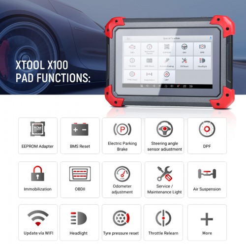 [Aus zweiter Hand] XTOOL X100 PAD X 100 Auto Car OBD2 Key Programmer mit Oil Rest Tool und Odometer Multi Languages