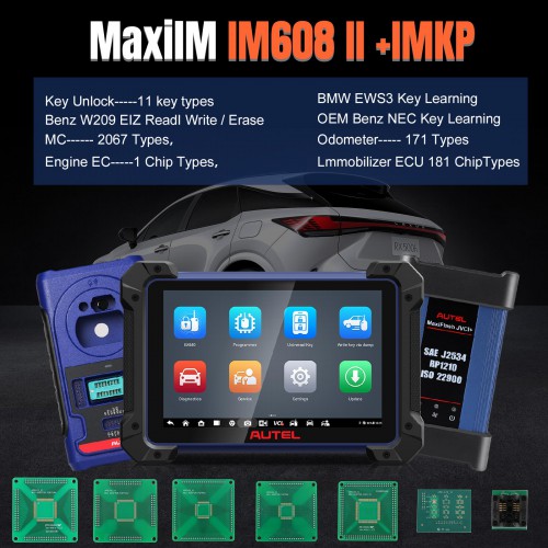 2024 Autel MaxiIM IM608 II IM608 PRO II Key Programmmer Plus IMKPA Accessories with G- Box3 and APB112 and 2pcs Smart Key Watches