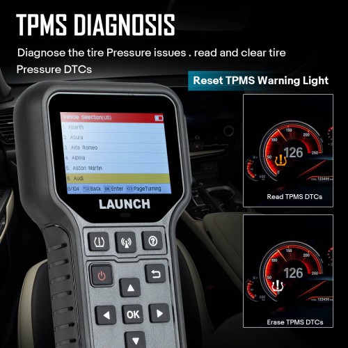 LAUNCH CRT5011E TPMS Activation and Diagnostic Tool Read Activate Programming and Relearn TPMS Same as TSGUN
