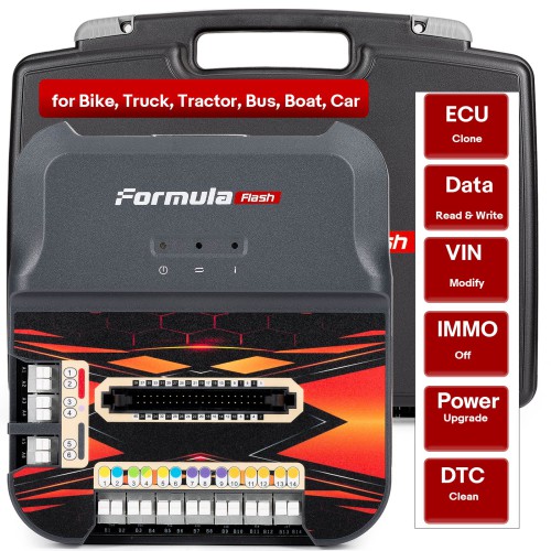 Formula FLash ECU Clone Tool Support Data Read & Write, VIN Modify, IMMO Off, Power Upgrade, DTC Clean for Bike/ Truck/ Tractor/ Bus/ Boat/ Car