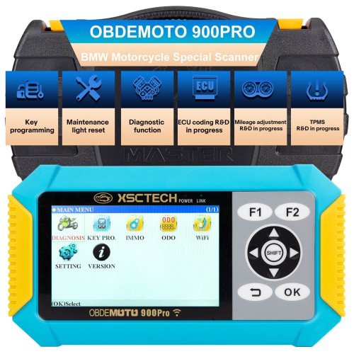 OBDEMOTO 900PRO Motorcycle Scanner for BMW/ Harley Davidson/ Ducati Support Key Programming/ Diagnostic/ Mileage Adjustment